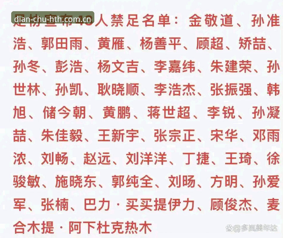 足协第三批禁足名单深度解析：17人终身禁赛背后的行业治理逻辑